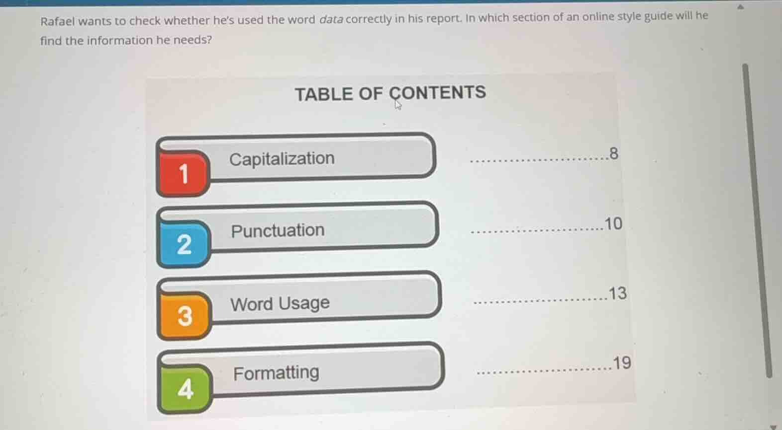 rafael wants to check whether hes used the word data correctly in his r…