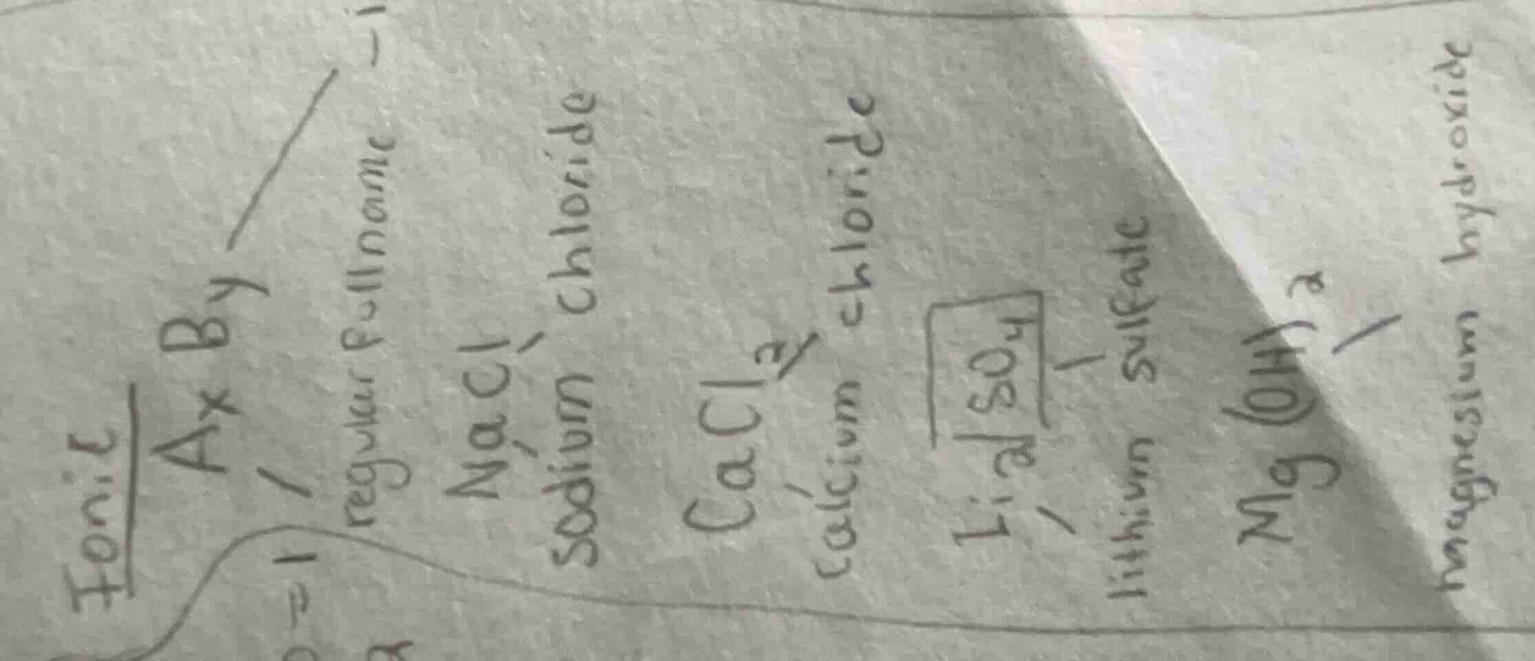 ionic \\(a_x b_y\\) regular fullname nacl sodium chloride \\(\\text{cac…