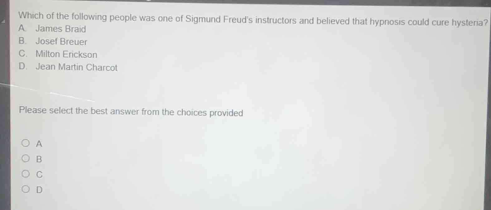 which of the following people was one of sigmund freuds instructors and…
