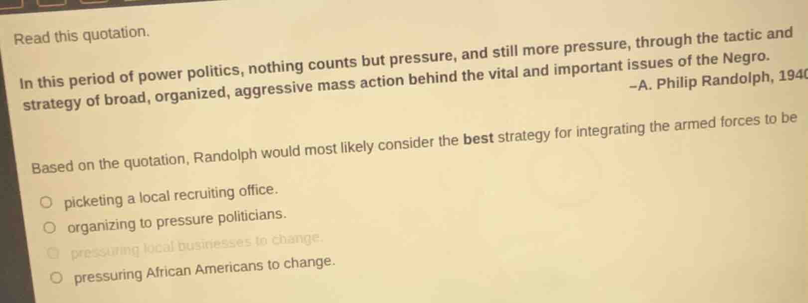 read this quotation. in this period of power politics, nothing counts b…