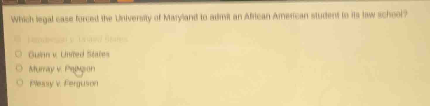 which legal case forced the university of maryland to admit an african …