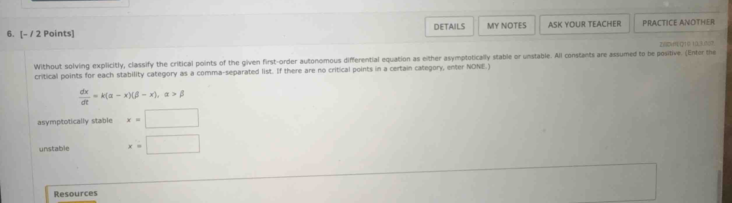 without solving explicitly, classify the critical points of the given f…