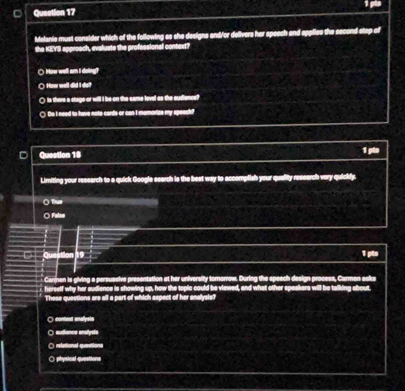 question 17 melanie must consider which of the following as she designs…