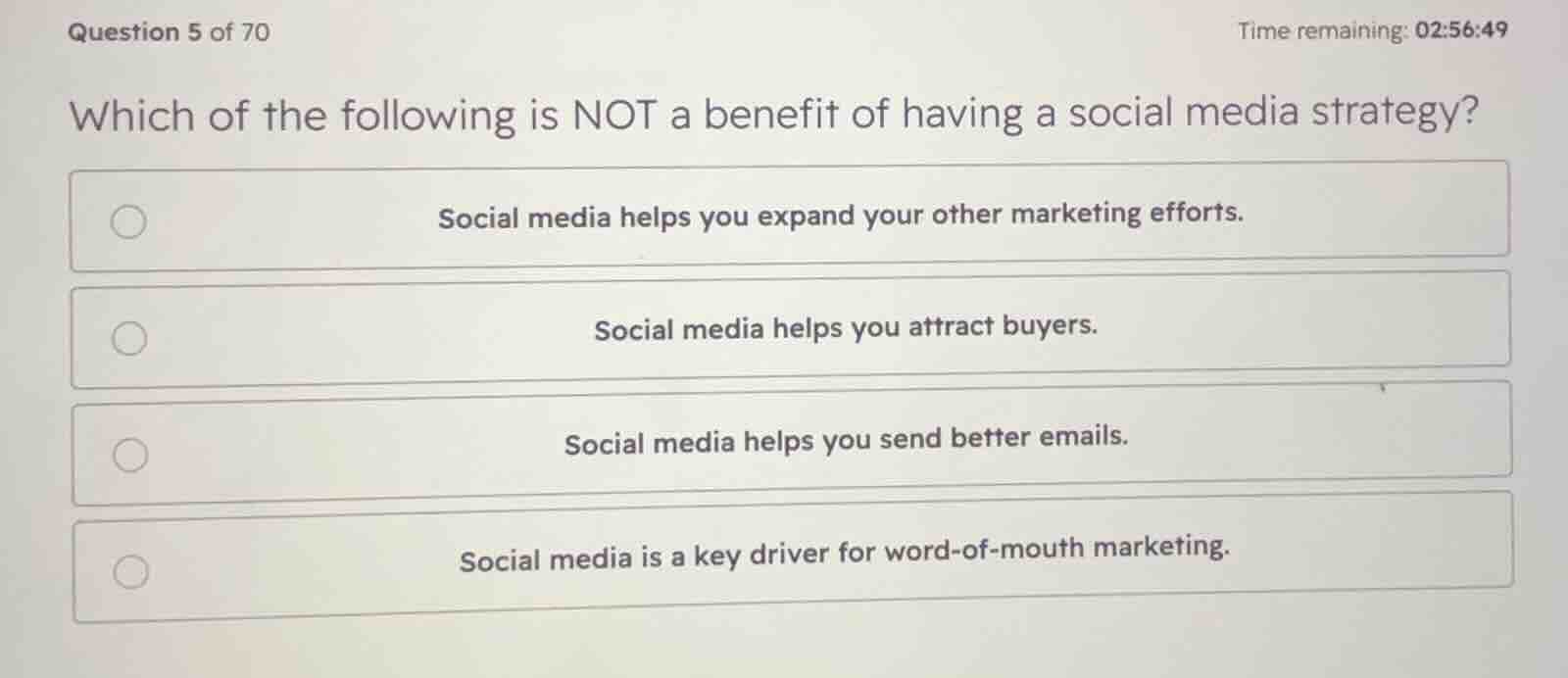 which of the following is not a benefit of having a social media strate…