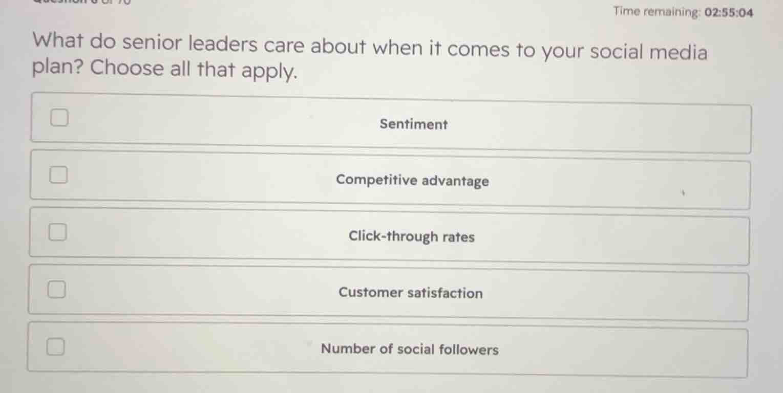 what do senior leaders care about when it comes to your social media pl…