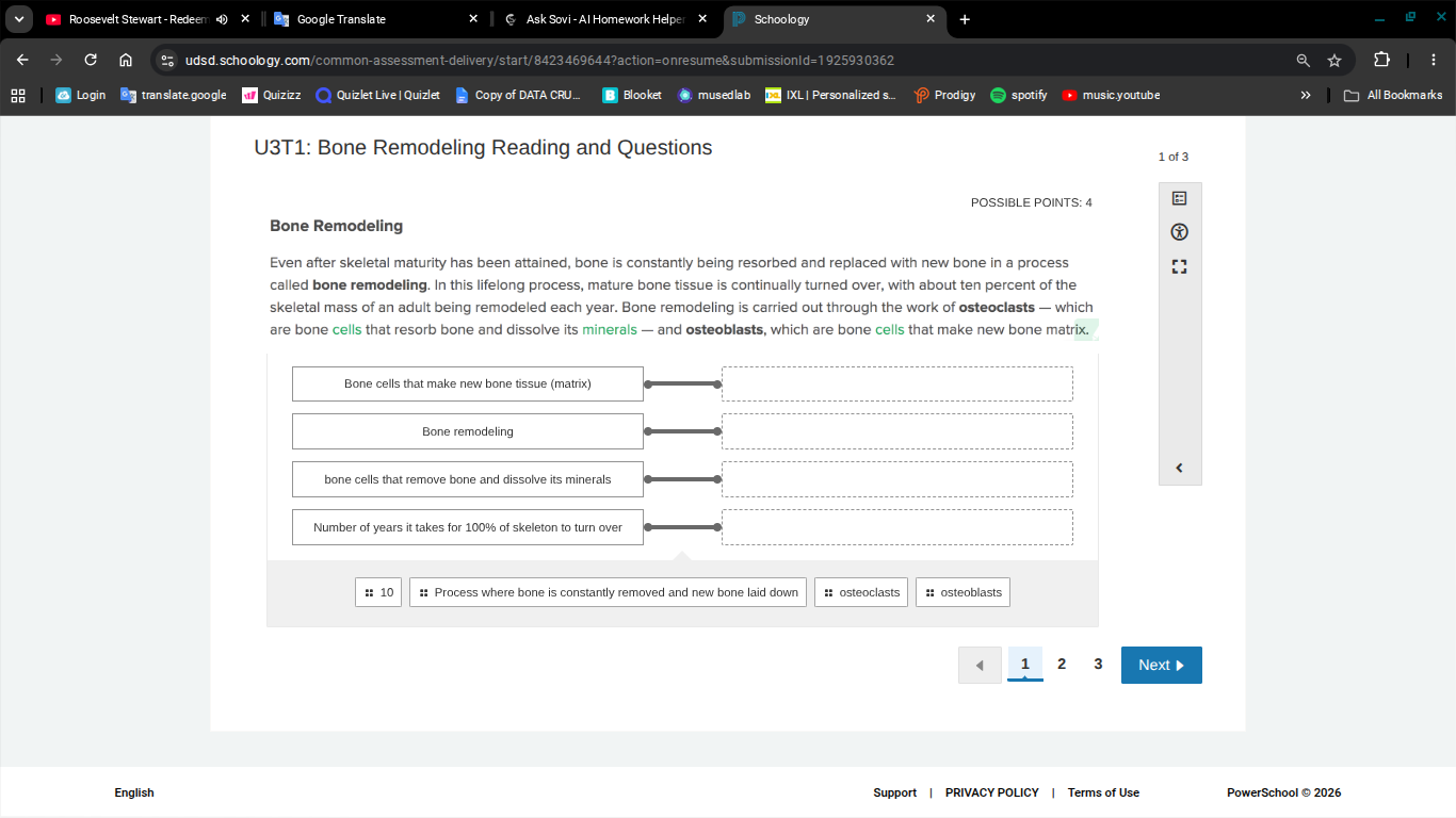 u3t1: bone remodeling reading and questions possible points: 4 bone rem…