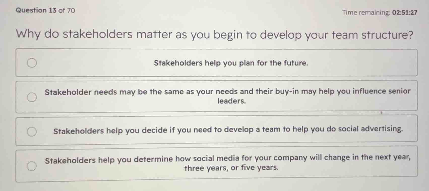 why do stakeholders matter as you begin to develop your team structure?…