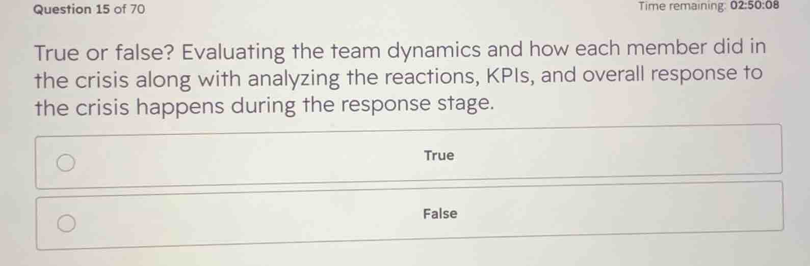 true or false? evaluating the team dynamics and how each member did in …
