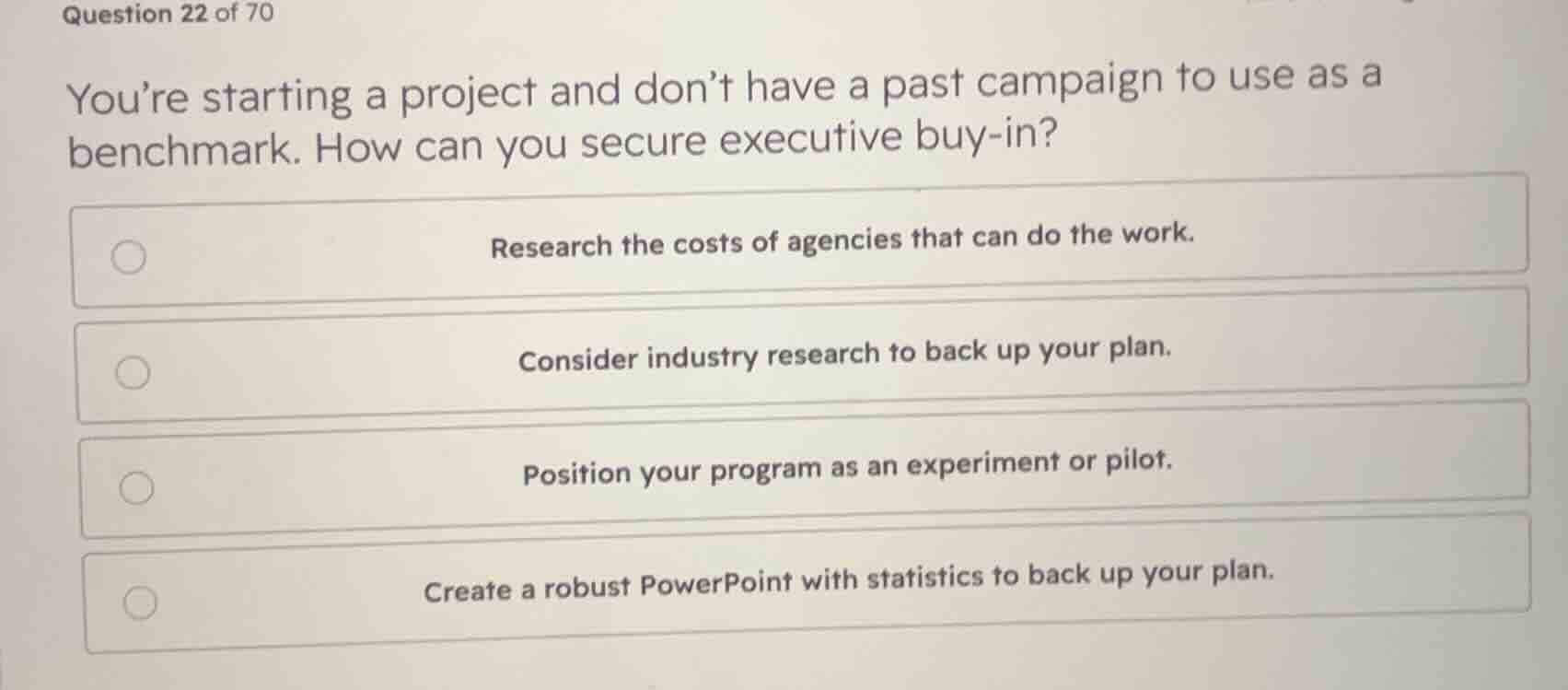 youre starting a project and dont have a past campaign to use as a benc…