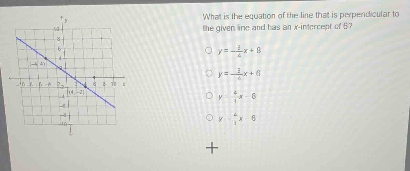 what is the equation of the line that is perpendicular to the given lin…