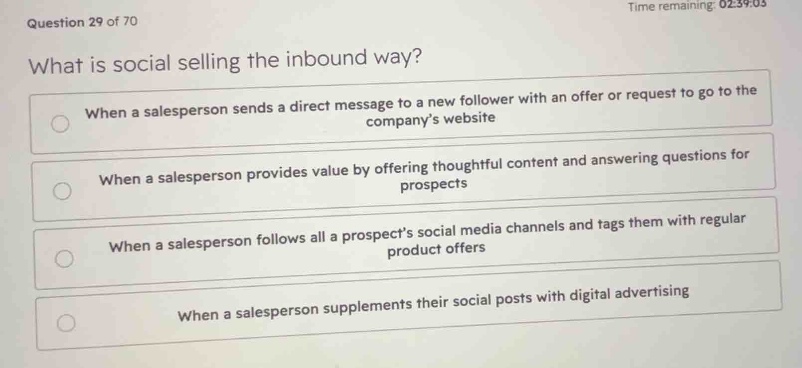 what is social selling the inbound way? - when a salesperson sends a di…