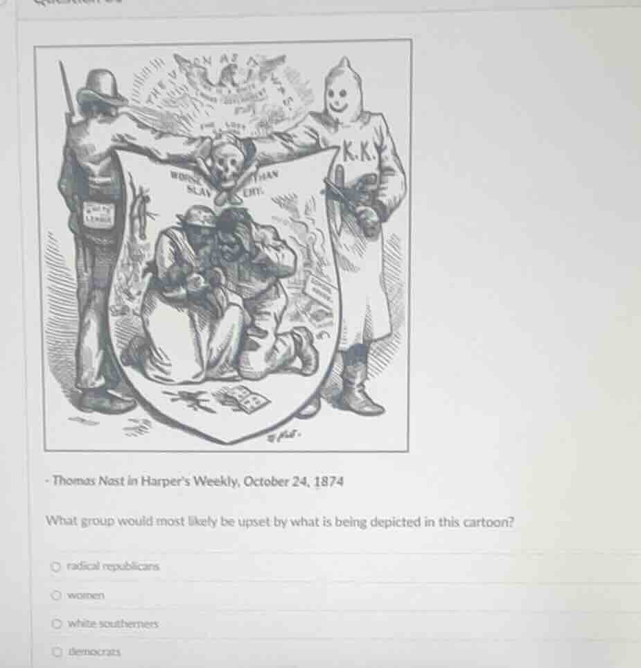 - thomas nast in harpers weekly, october 24, 1874 what group would most…
