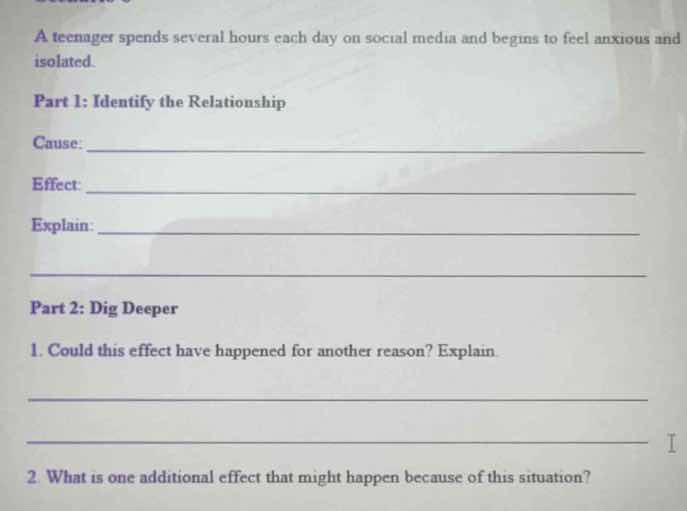 a teenager spends several hours each day on social media and begins to …