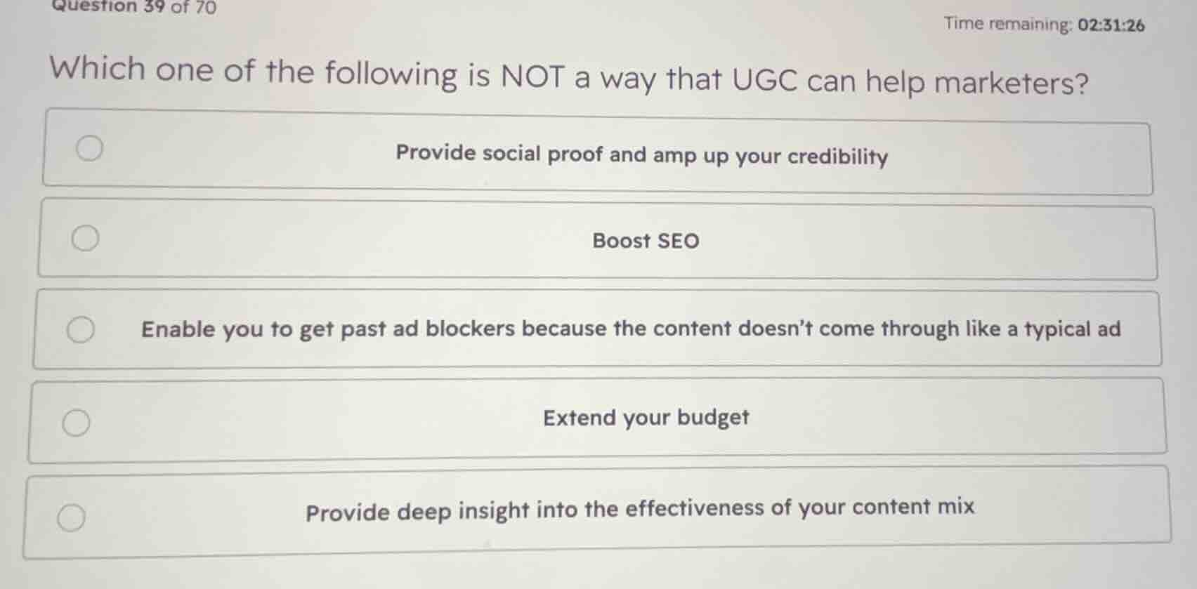 which one of the following is not a way that ugc can help marketers? - …