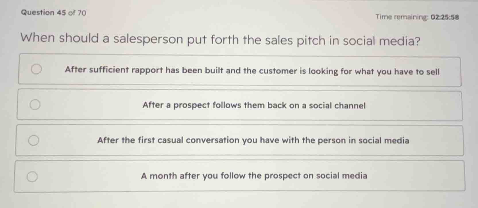 when should a salesperson put forth the sales pitch in social media? - …