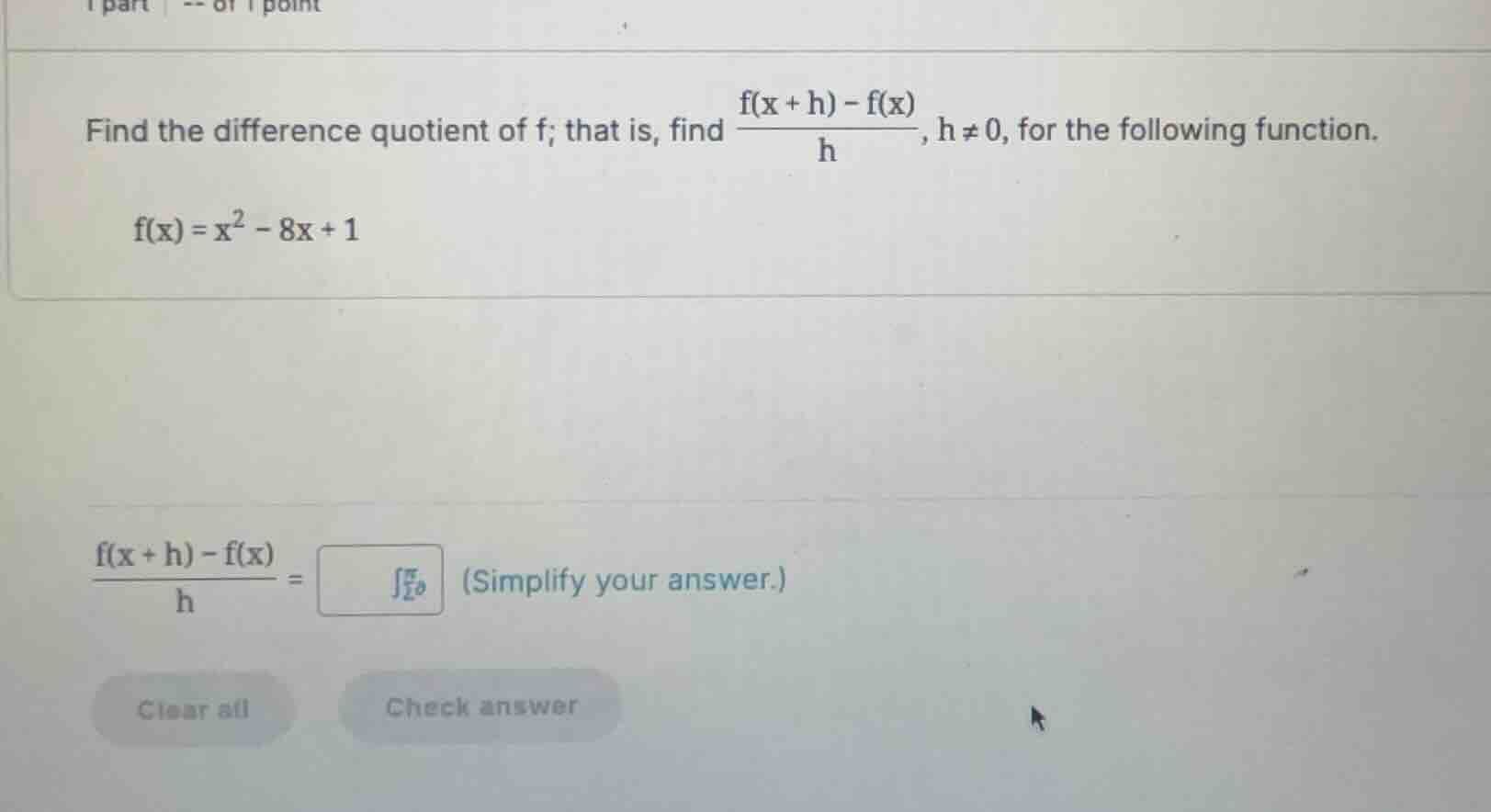find the difference quotient of f; that is, find \\(\\frac{f(x + h) - f…