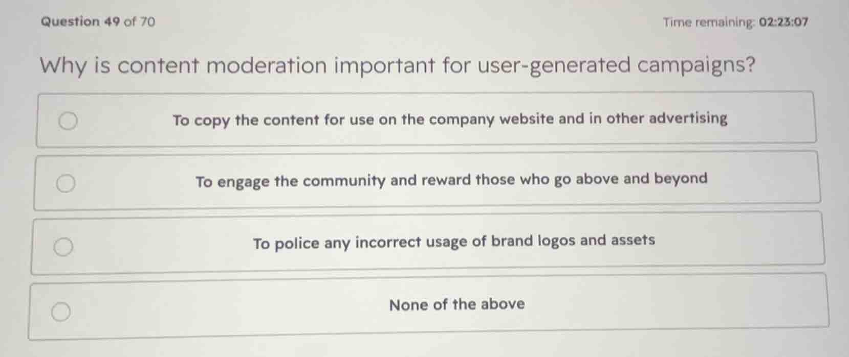 why is content moderation important for user-generated campaigns? to co…