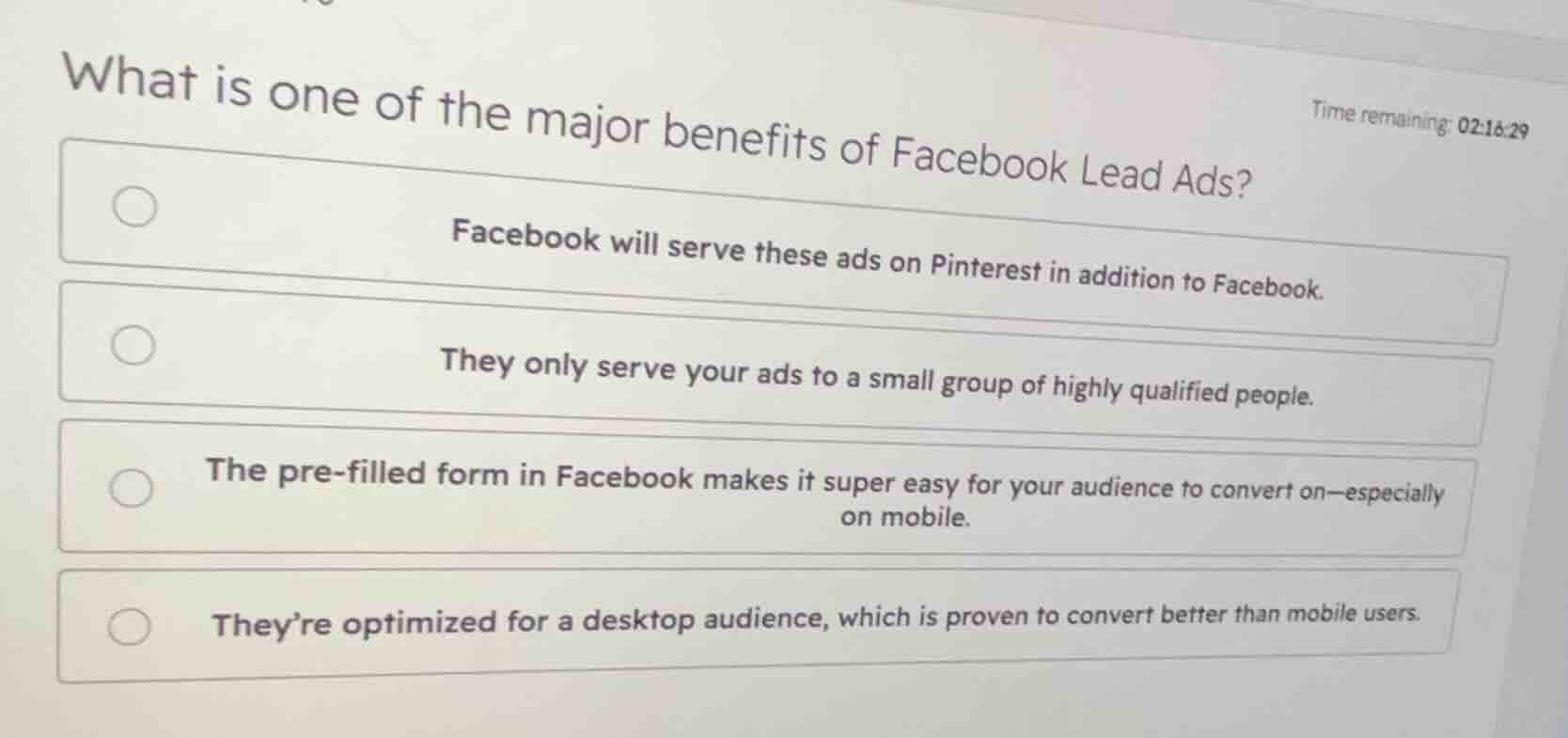 what is one of the major benefits of facebook lead ads? - facebook will…