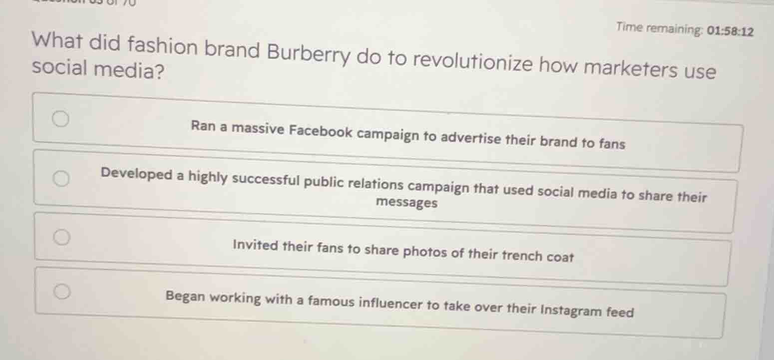 what did fashion brand burberry do to revolutionize how marketers use s…