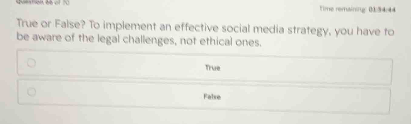 true or false? to implement an effective social media strategy, you hav…