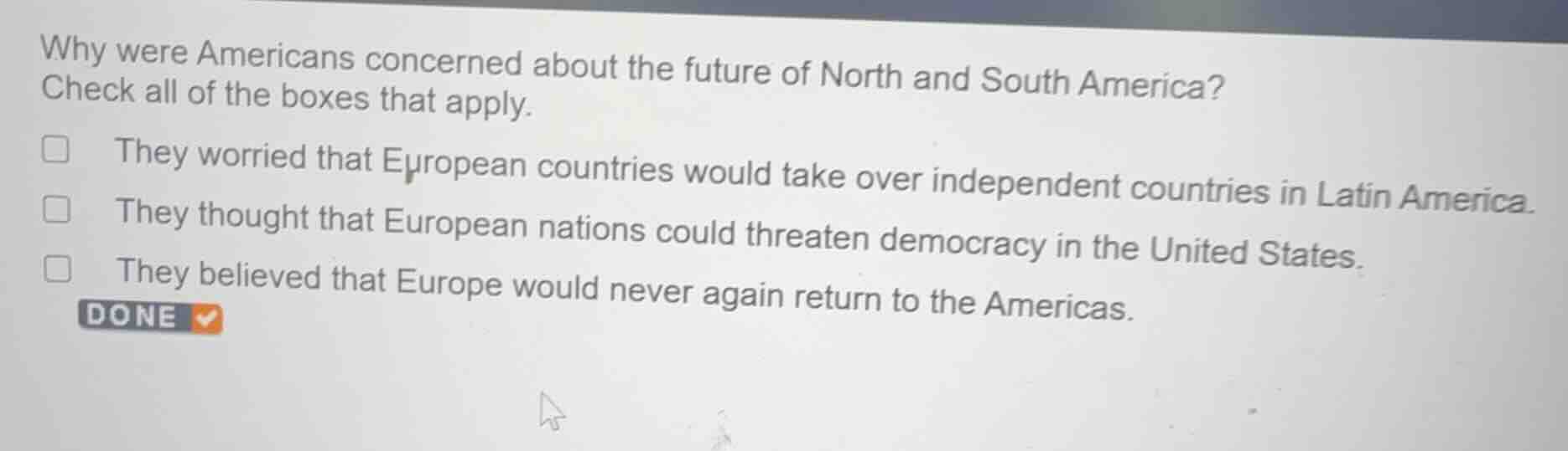 why were americans concerned about the future of north and south americ…