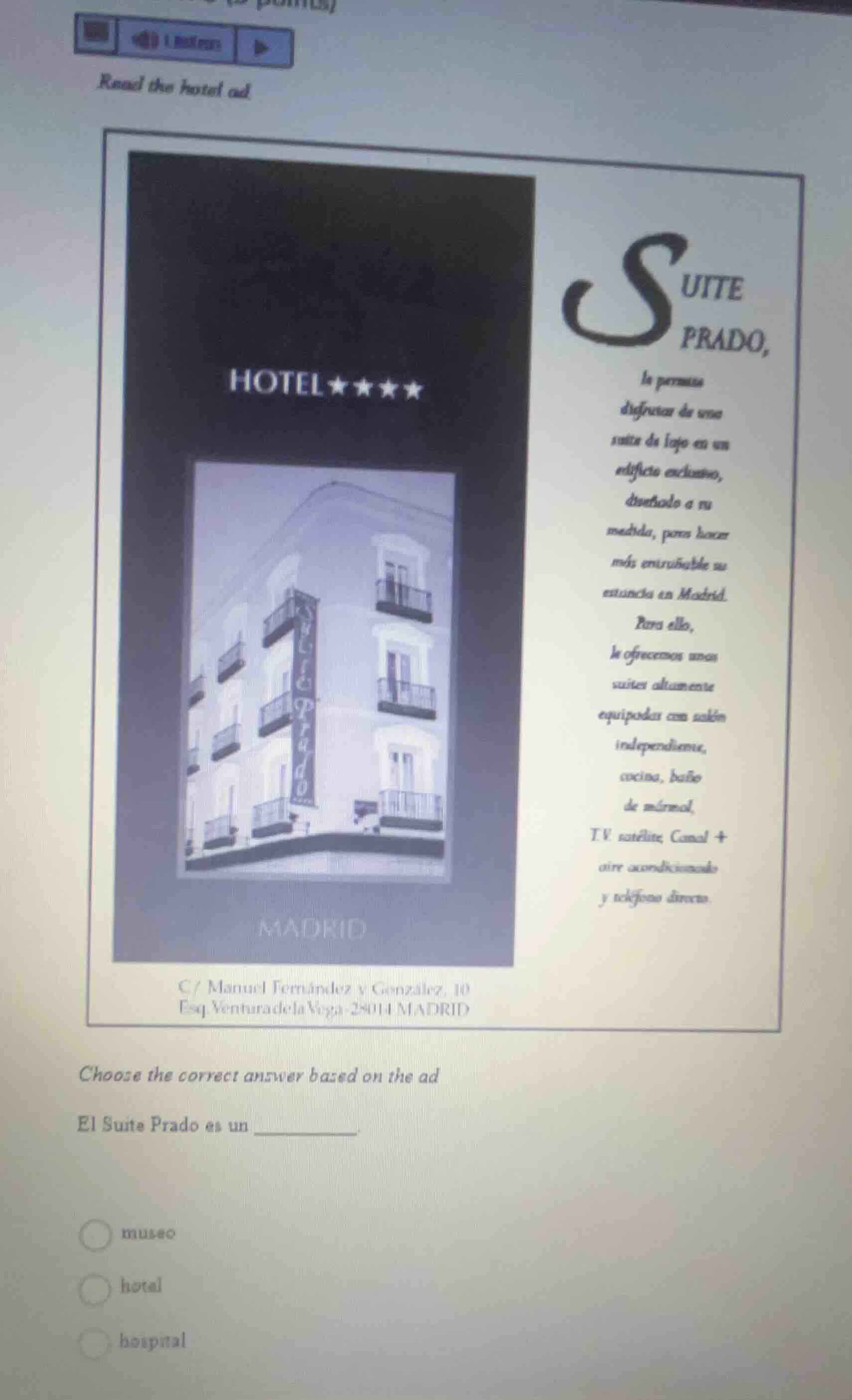 read the hotel ad suite prado, le permite disfrutar de una suite de luj…