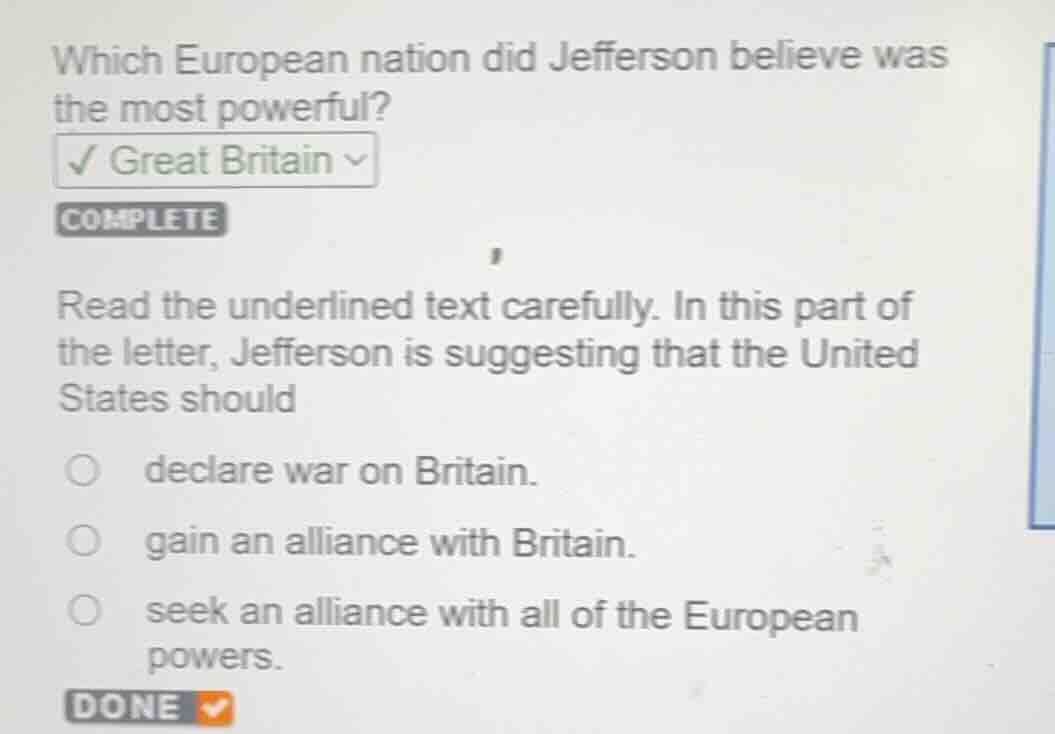 read the underlined text carefully. in this part of the letter, jeffers…