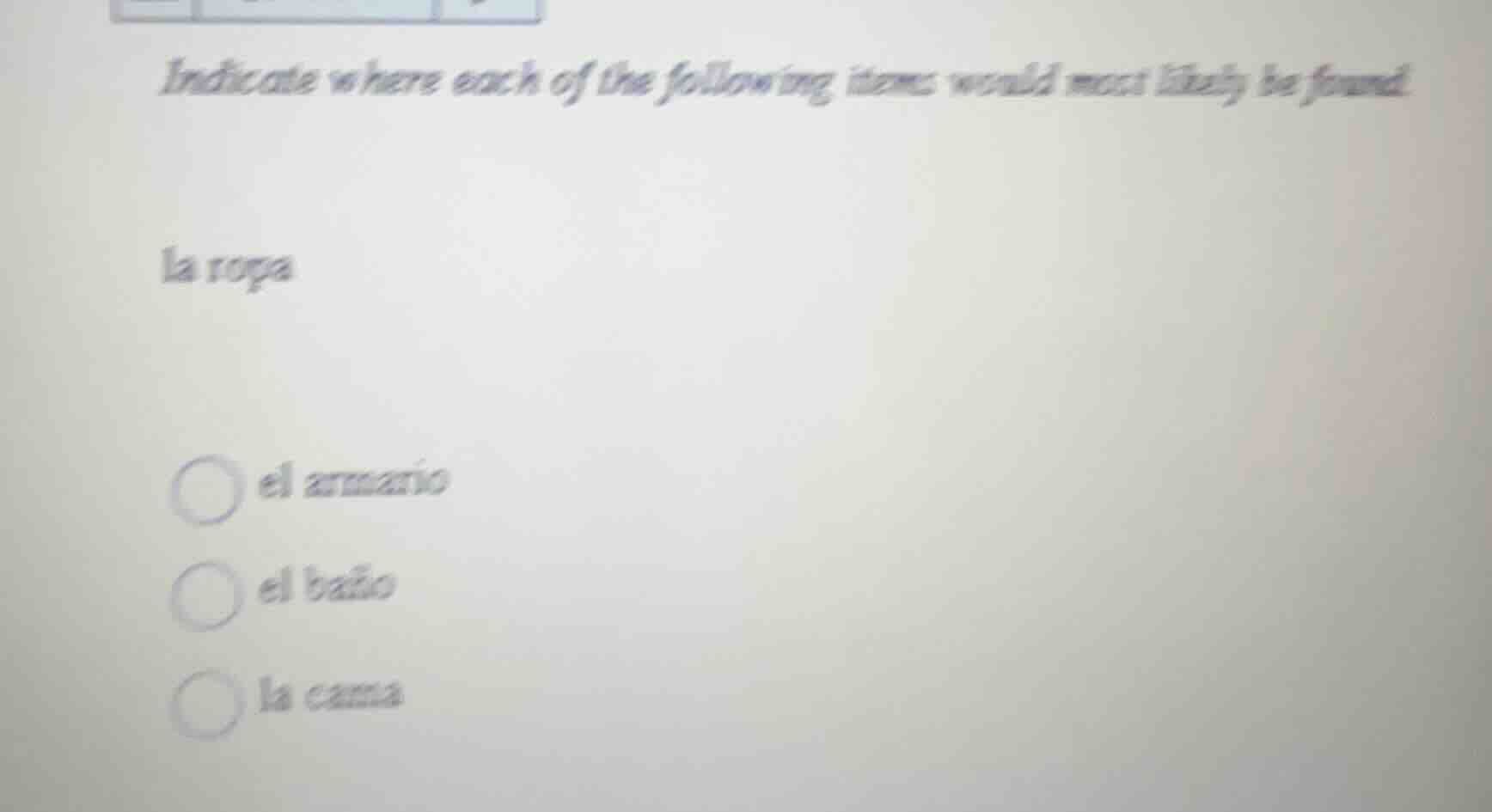 indicate where each of the following items would most likely be found. …