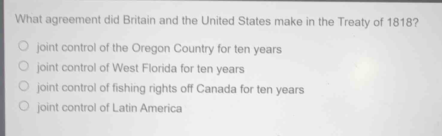 what agreement did britain and the united states make in the treaty of …