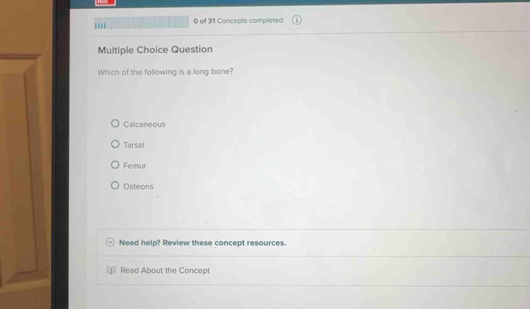multiple choice question which of the following is a long bone? - calca…