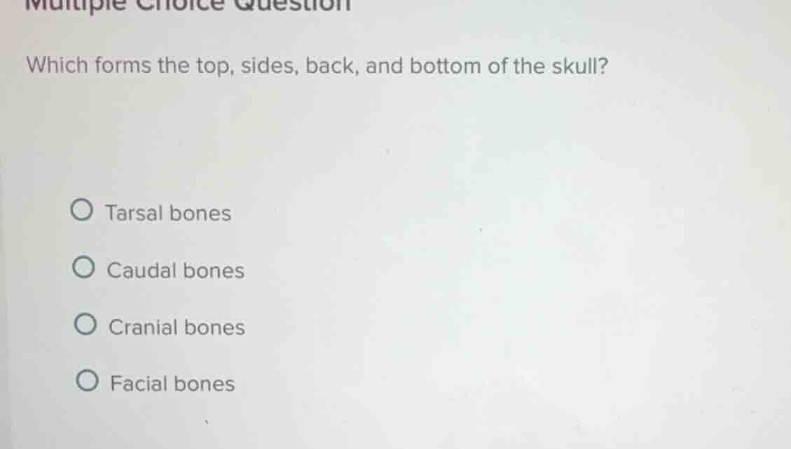 multiple choice question which forms the top, sides, back, and bottom o…