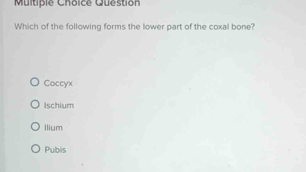 multiple choice question which of the following forms the lower part of…