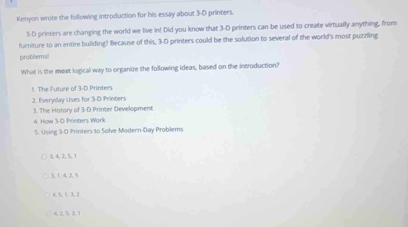 kenyon wrote the following introduction for his essay about 3-d printer…