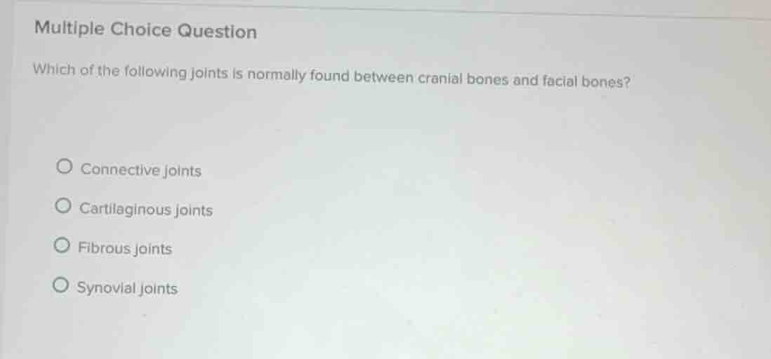 multiple choice question which of the following joints is normally foun…