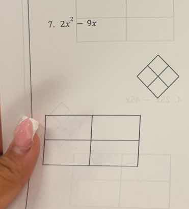 7. \\(2x^2 - 9x\\)