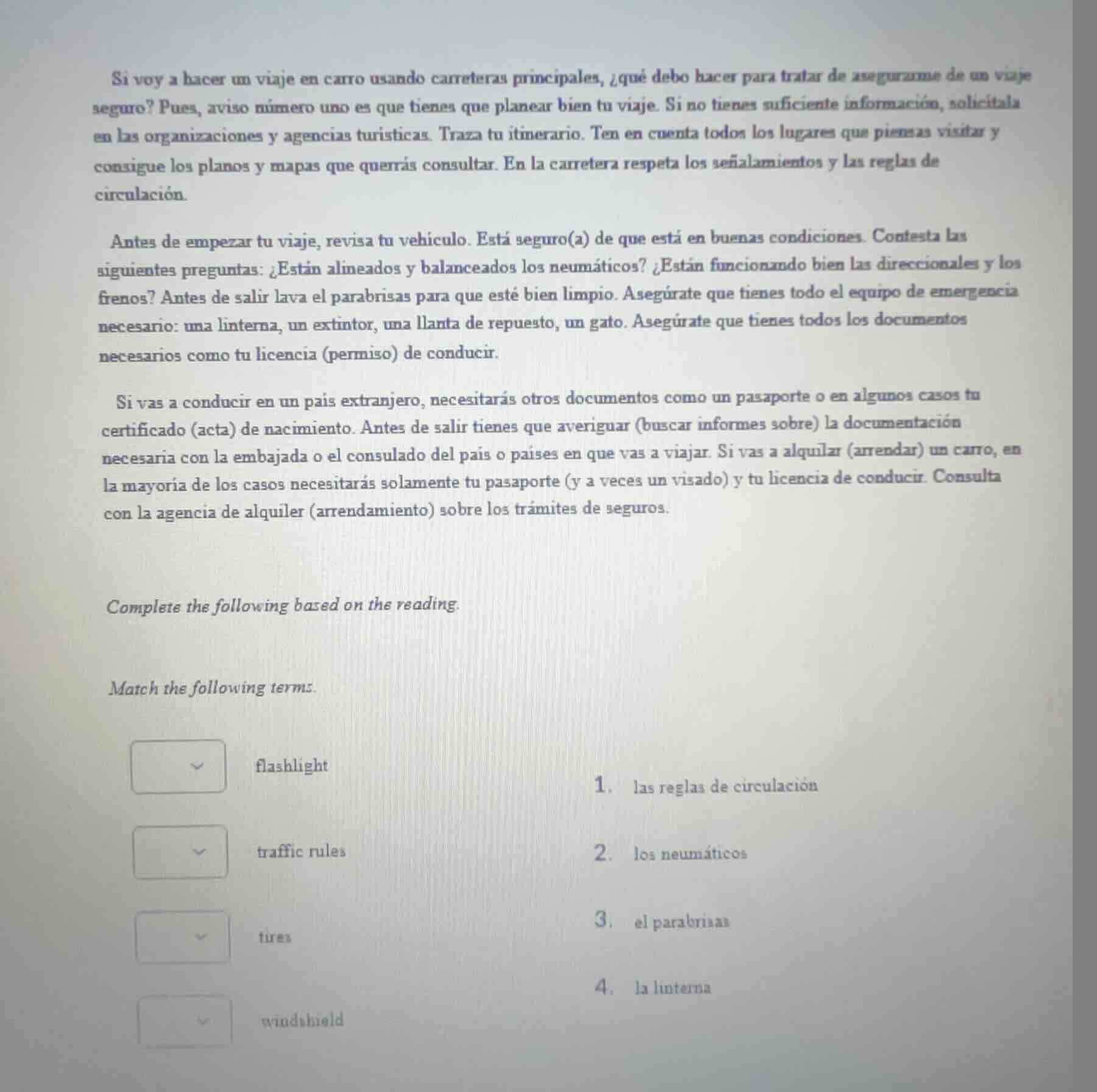 si voy a hacer un viaje en carro usando carreteras principales, ¿qué de…