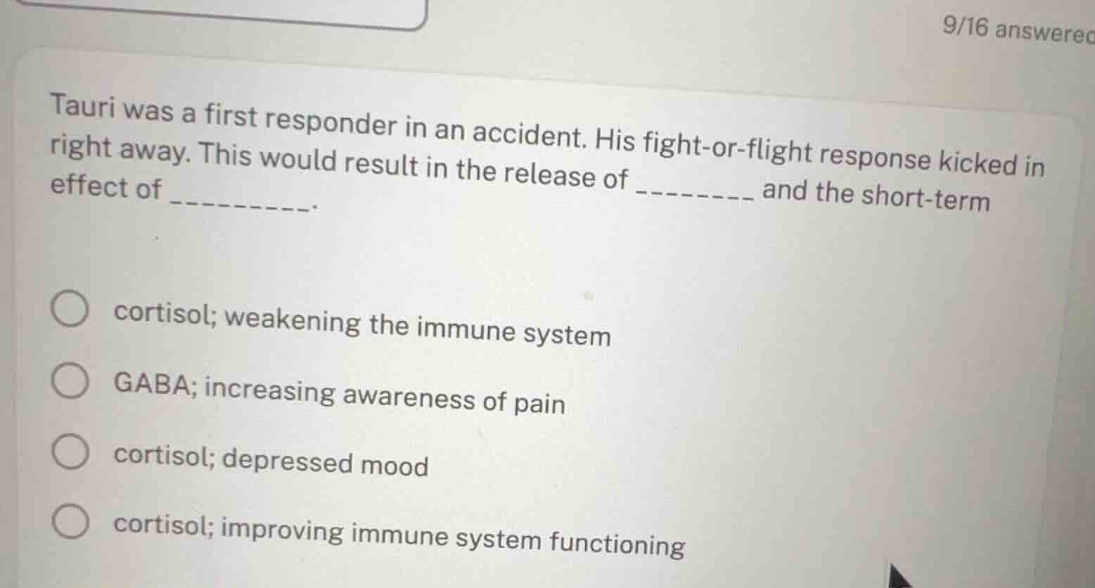 tauri was a first responder in an accident. his fight-or-flight respons…