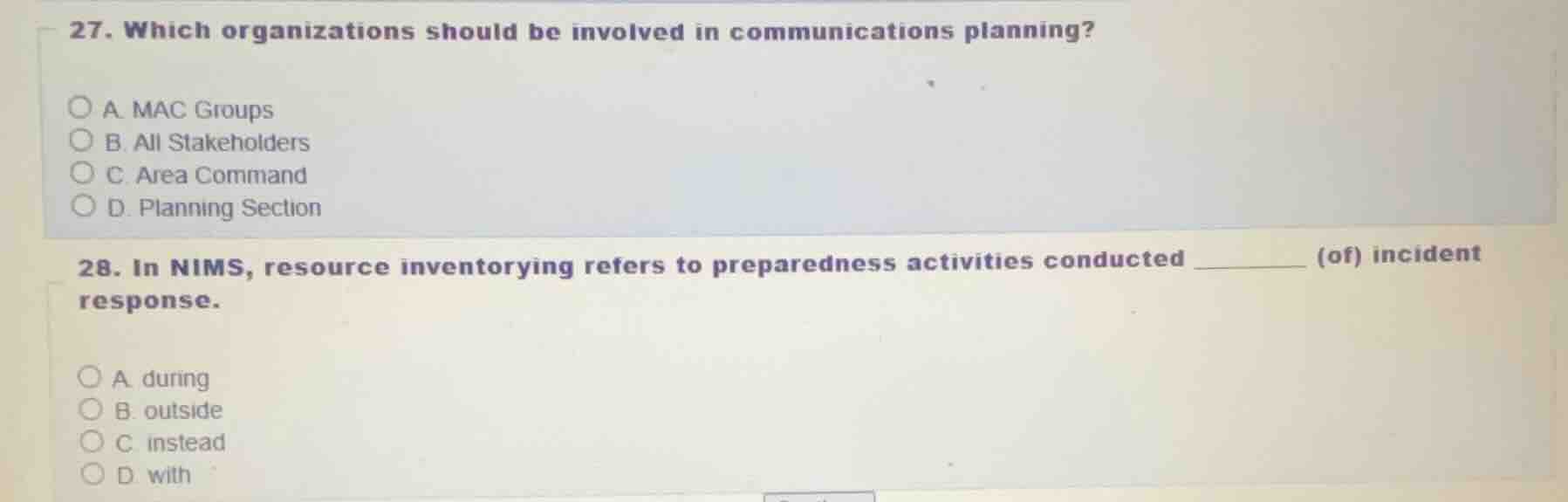 27. which organizations should be involved in communications planning? …