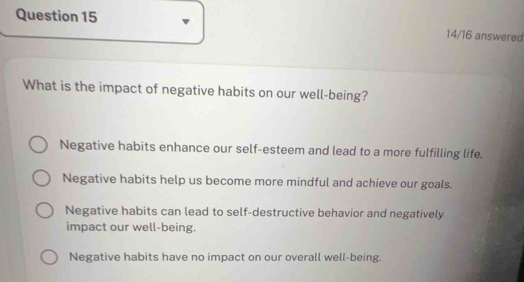 what is the impact of negative habits on our well-being? negative habit…