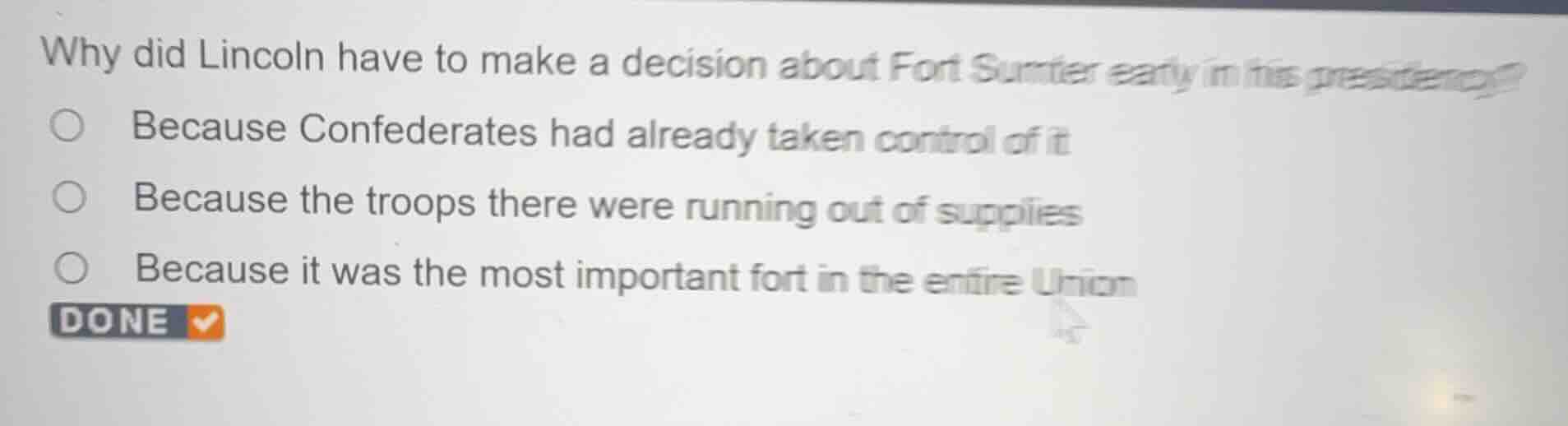 why did lincoln have to make a decision about fort sumter early in his …