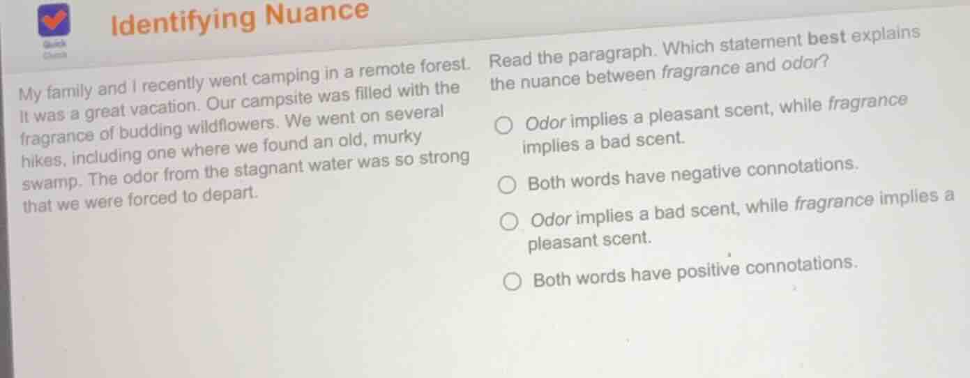 identifying nuance my family and i recently went camping in a remote fo…