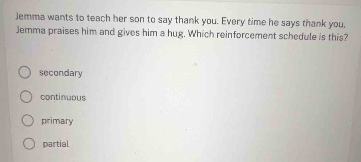 jemma wants to teach her son to say thank you. every time he says thank…