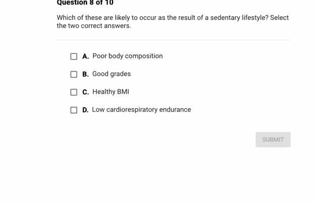 question 8 of 10 which of these are likely to occur as the result of a …