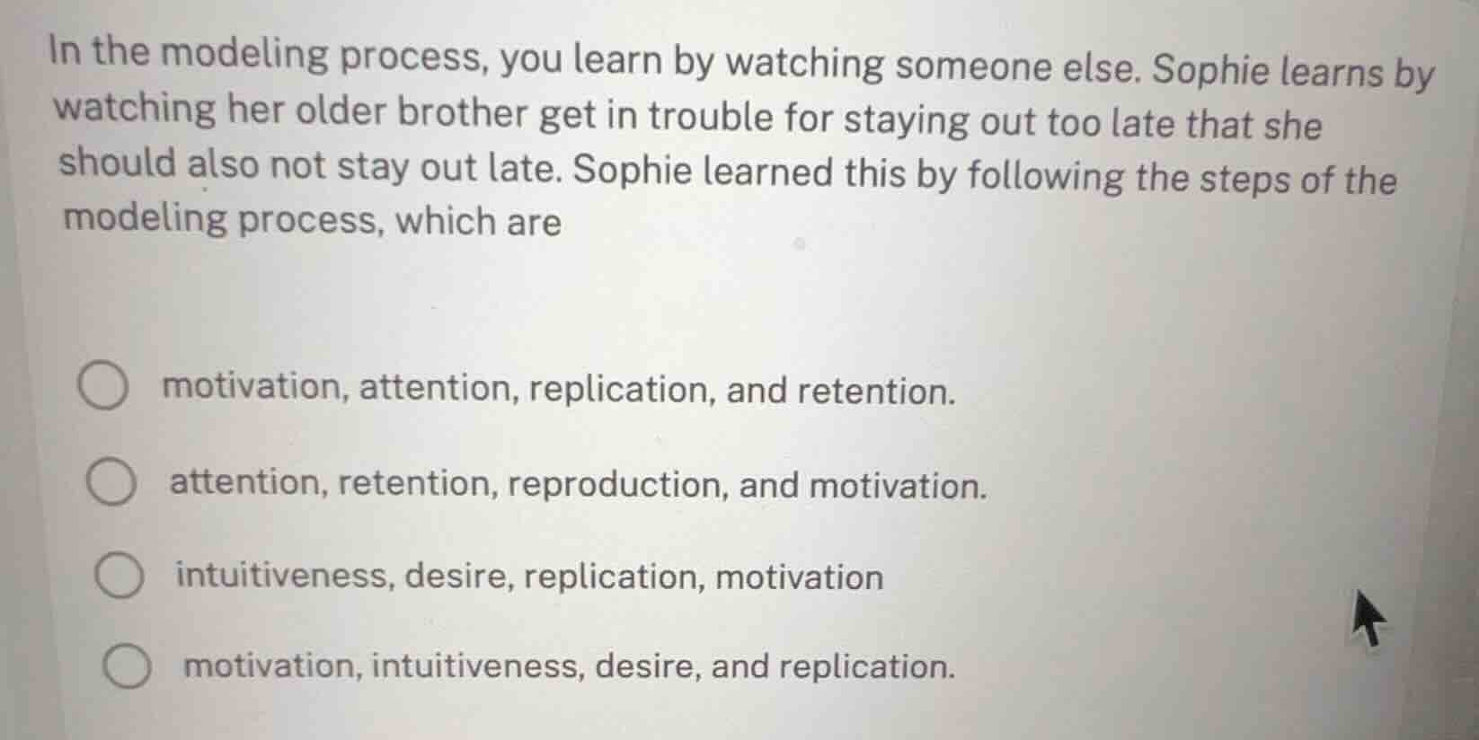in the modeling process, you learn by watching someone else. sophie lea…