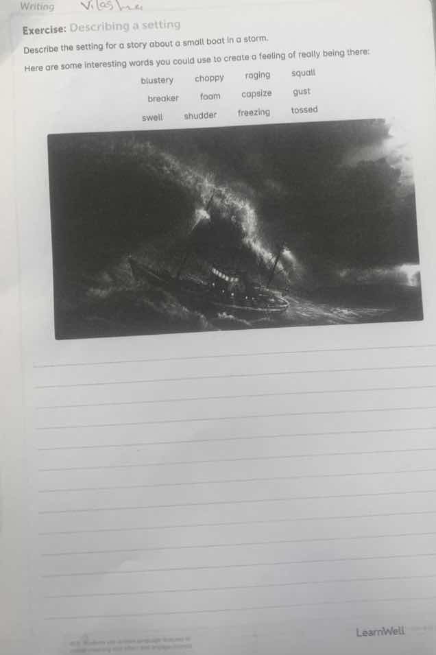 exercise: describing a setting describe the setting for a story about a…