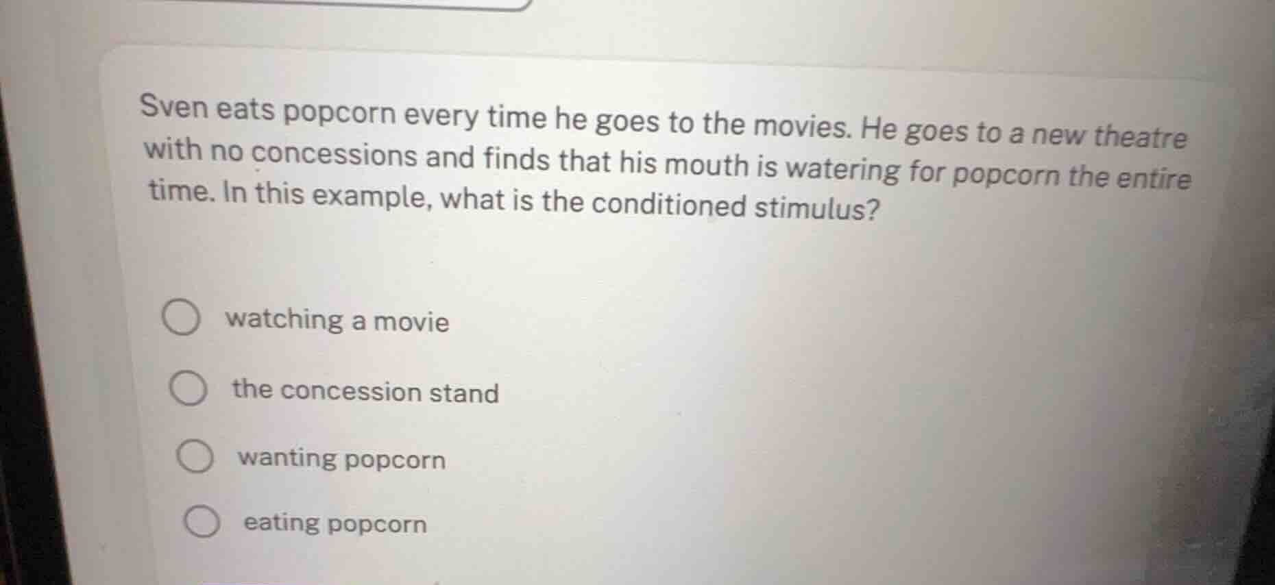 sven eats popcorn every time he goes to the movies. he goes to a new th…