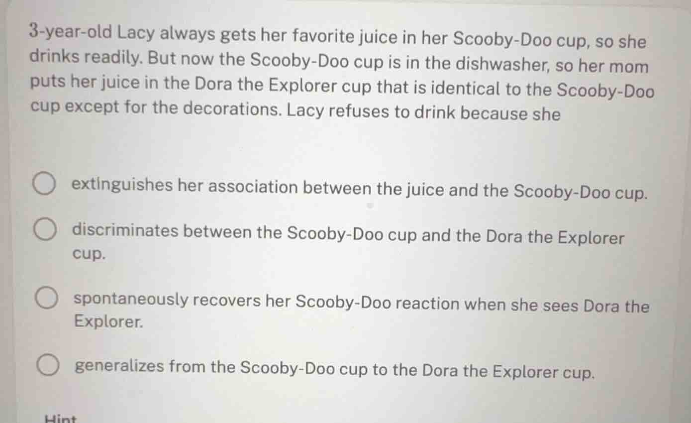 3-year-old lacy always gets her favorite juice in her scooby-doo cup, s…