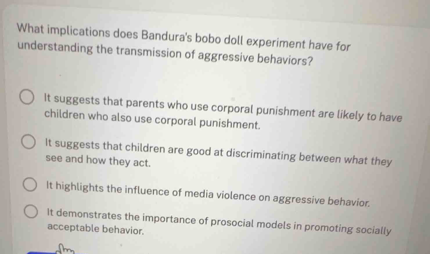 what implications does banduras bobo doll experiment have for understan…