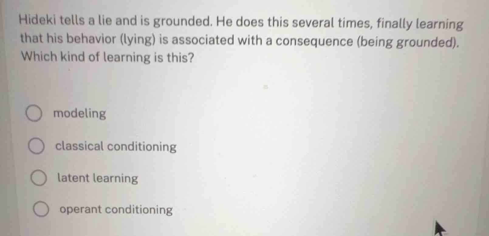 hideki tells a lie and is grounded. he does this several times, finally…