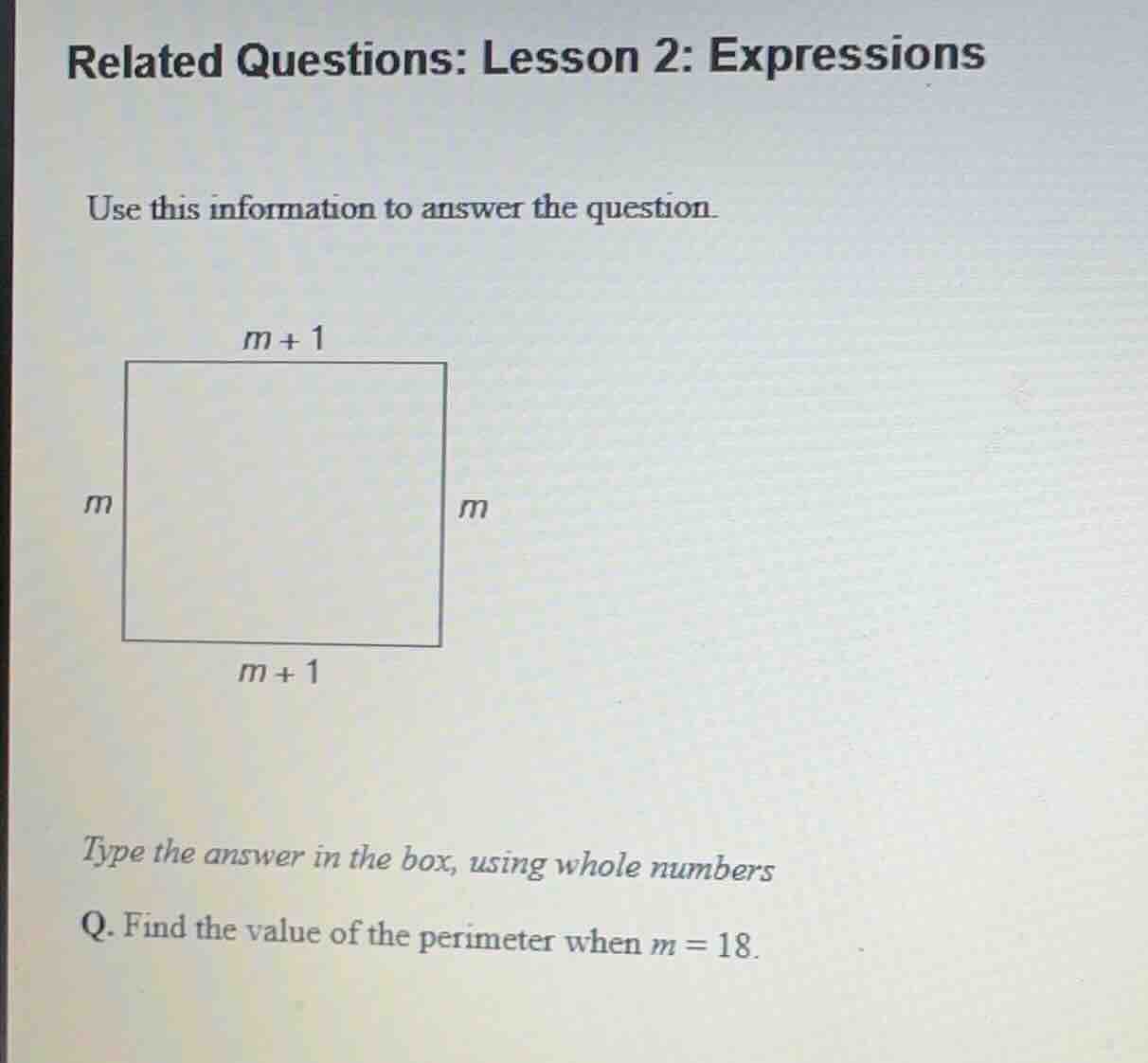related questions: lesson 2: expressions use this information to answer…
